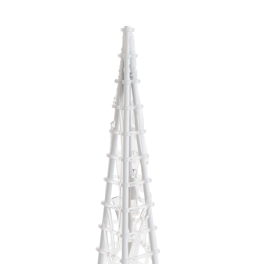 vidaXL Set Coni Luce LED Decorativi Acrilici Bianco Freddo 30/45/60cm