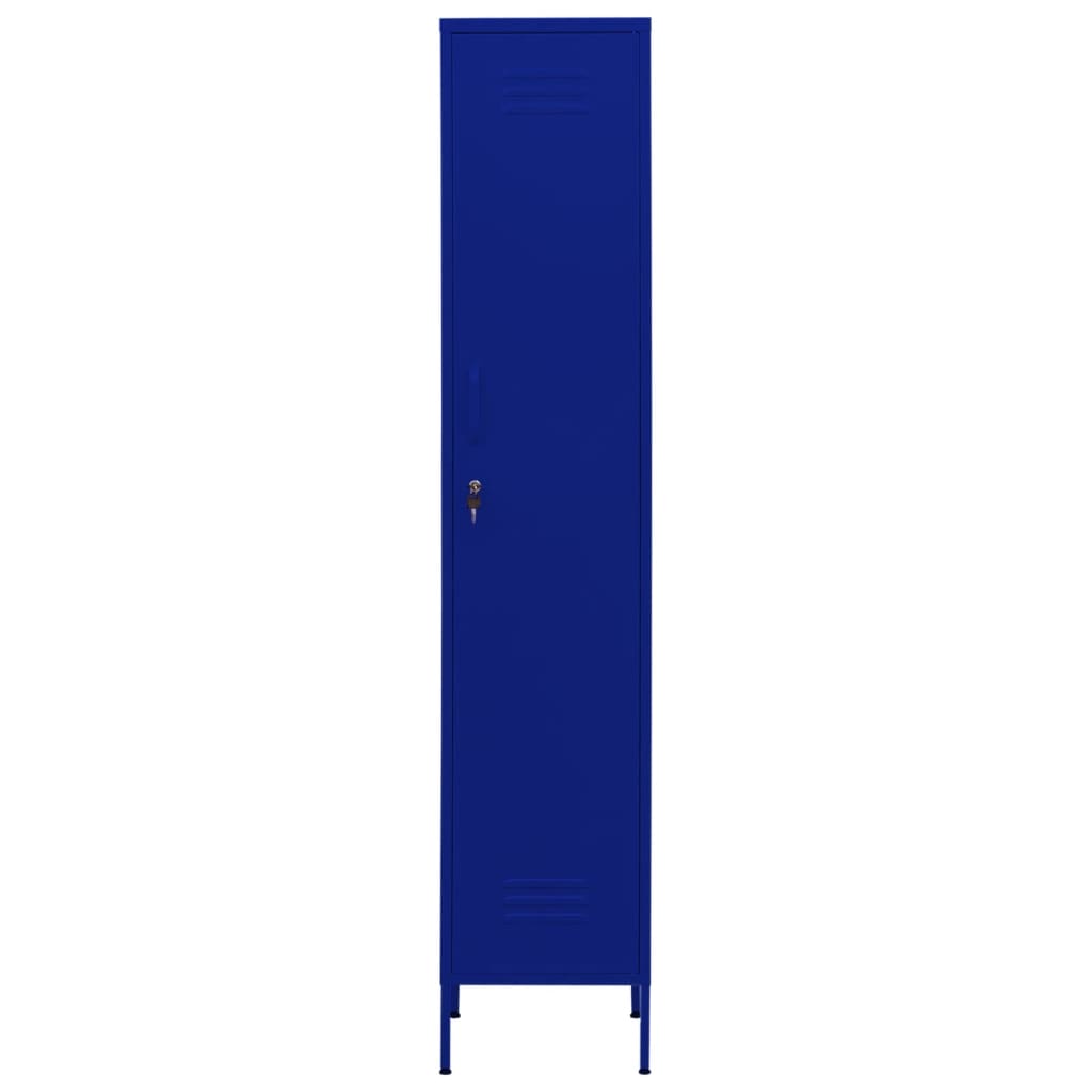 vidaXL Armadio Blu Marino 35x46x180 cm in Acciaio