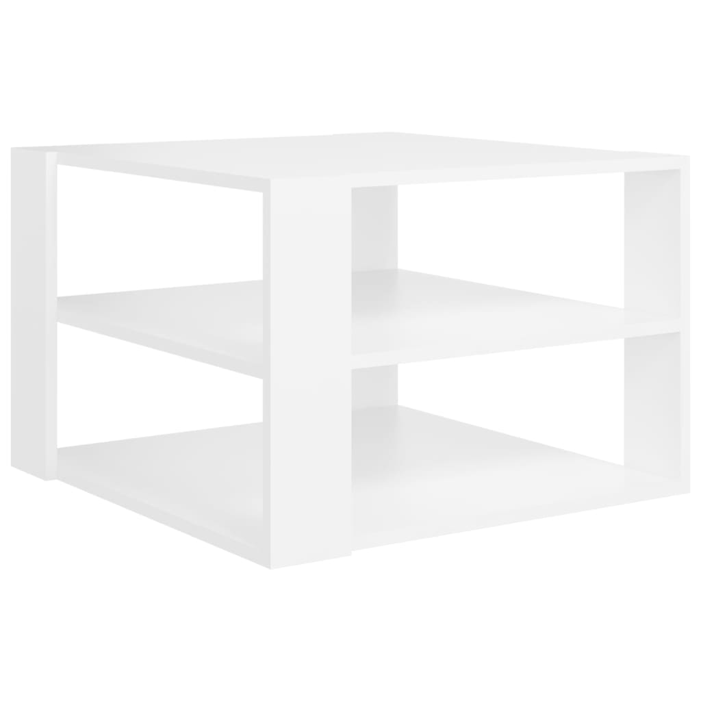 vidaXL Tavolino da Salotto Bianco 60x60x40 cm in Legno Multistrato