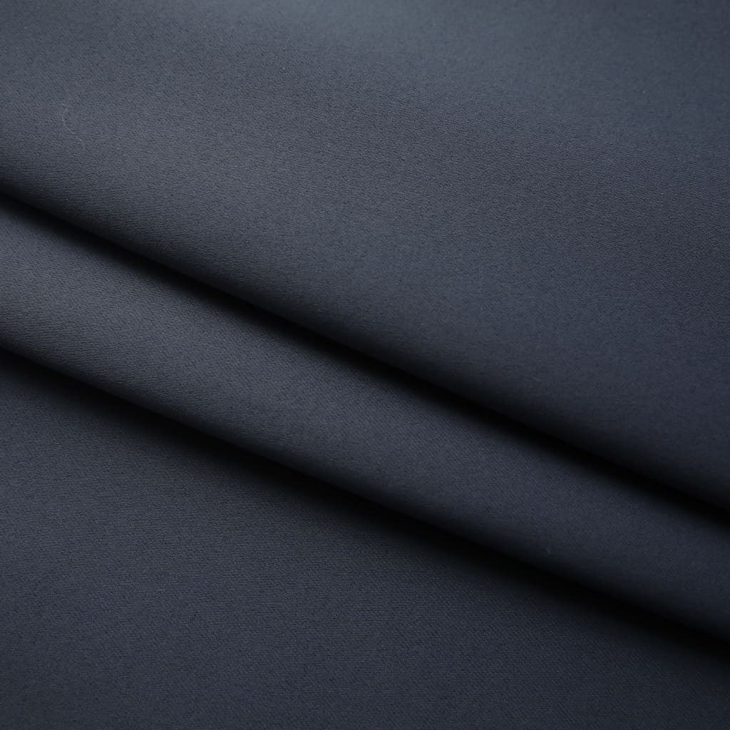 vidaXL Tenda Oscurante con Ganci Antracite 290x245 cm