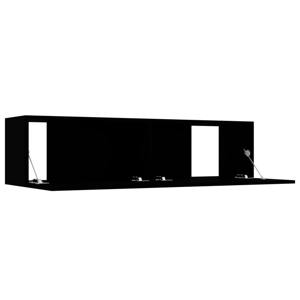 vidaXL Mobile Porta TV Nero 120x30x30 cm in Legno Multistrato