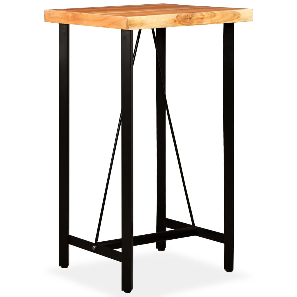 vidaXL Tavolino da Bar in Legno Massello di Acacia 60x60x107 cm