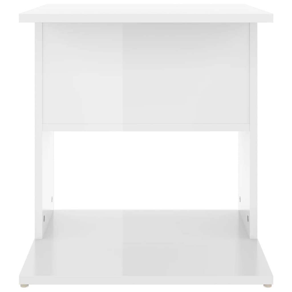 vidaXL Tavolino Bianco Lucido 45x45x48 cm in Legno Multistrato