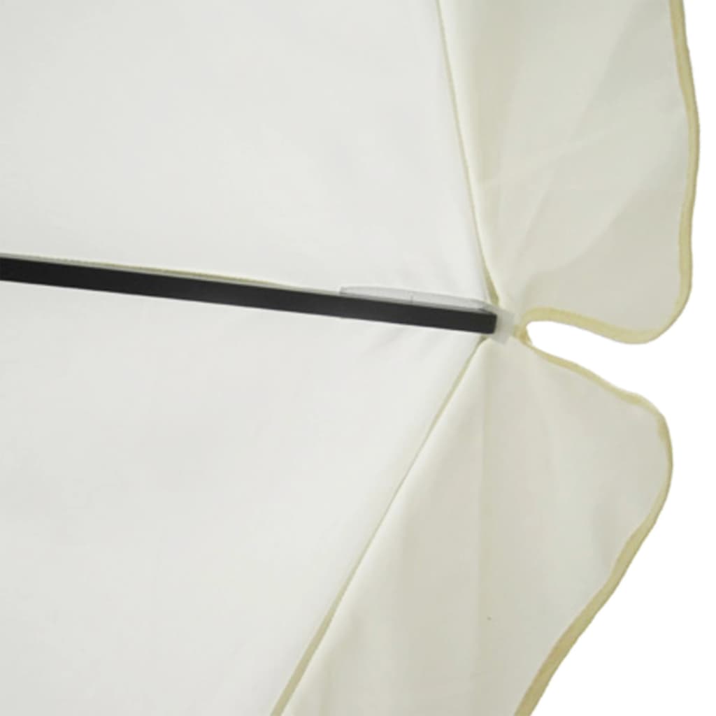vidaXL Ombrellone bianco in alluminio 500 cm