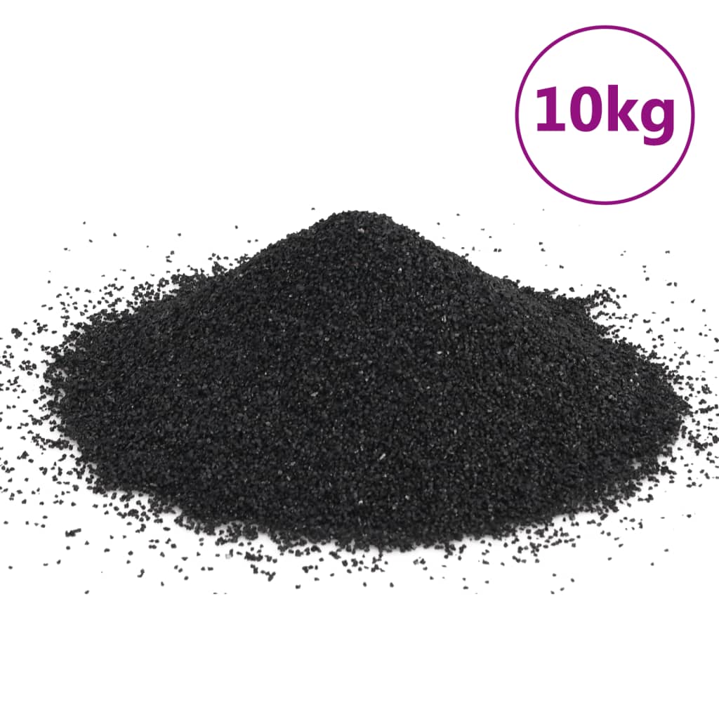vidaXL Sabbia per Acquari 10 kg Nera 0,2-2 mm