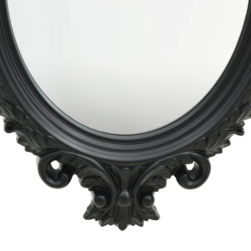 vidaXL Specchio da Parete Stile Castello 56x76 cm Nero
