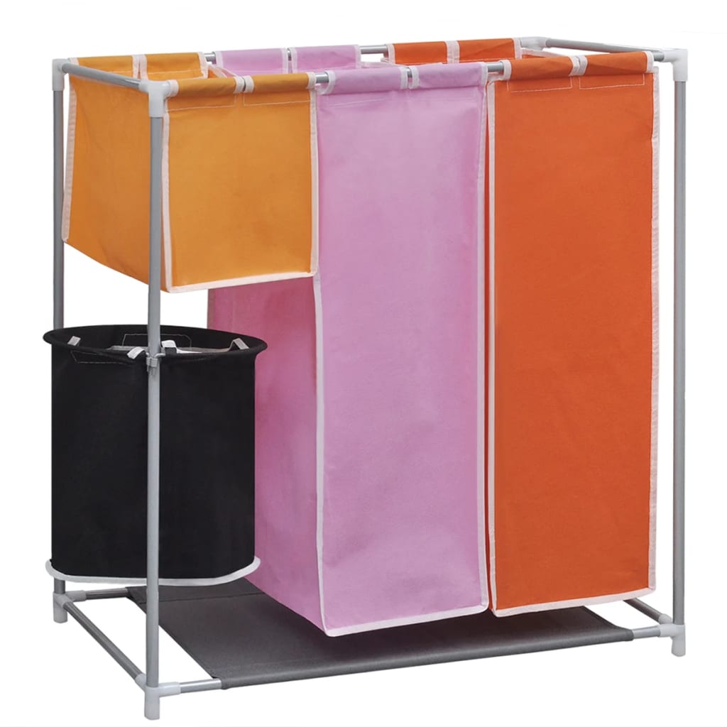 3-Section Porta biancheria da lavanderia + cestino