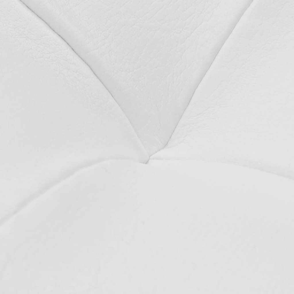 vidaXL Sgabello con Contenitore in Pelle Artificiale Bianco