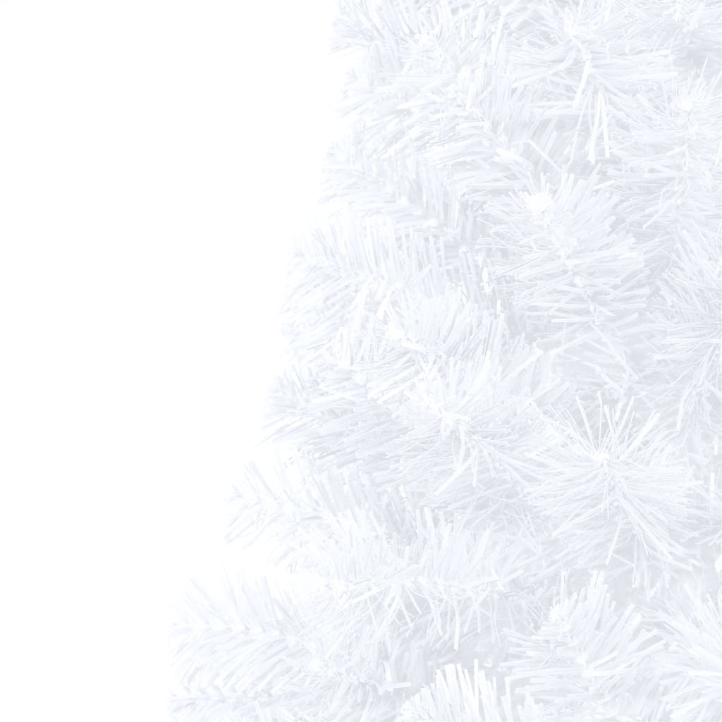 vidaXL Albero Natale Metà Preilluminato con Supporto Bianco 180 cm PVC