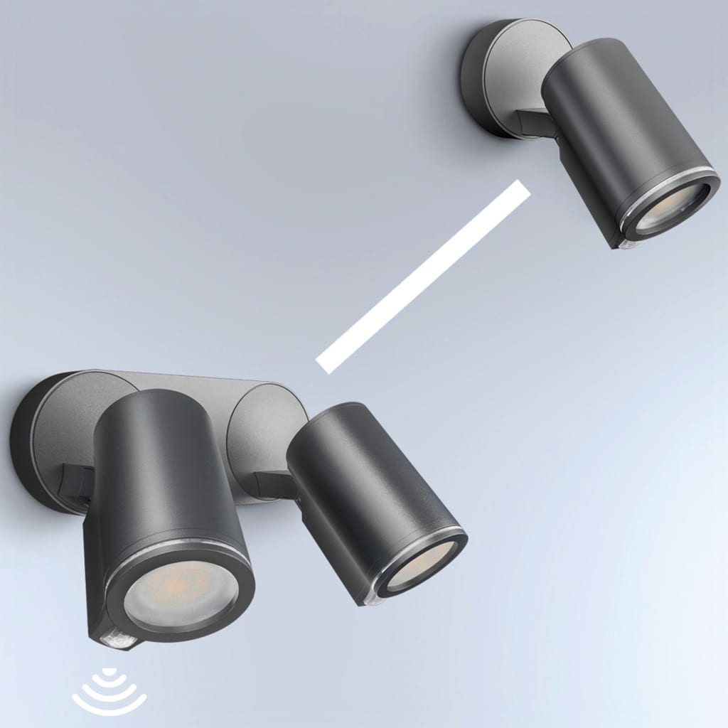 Steinel Faretto per Esterni con Sensore Spot Duo Sensor Connect Nero