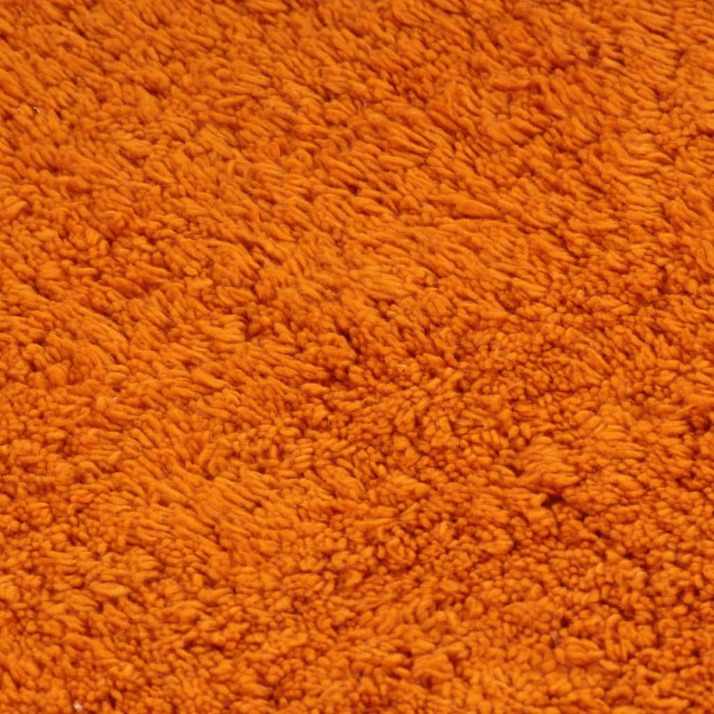 vidaXL Set Tappetini per Bagno 3 pz in Tessuto Arancione