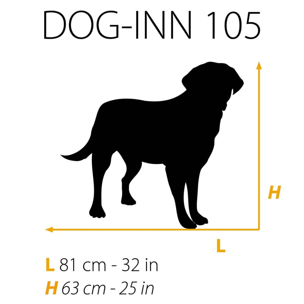 Ferplast Gabbia per Cani Dog-Inn 105 108,5x72,7x76,8 cm Grigia