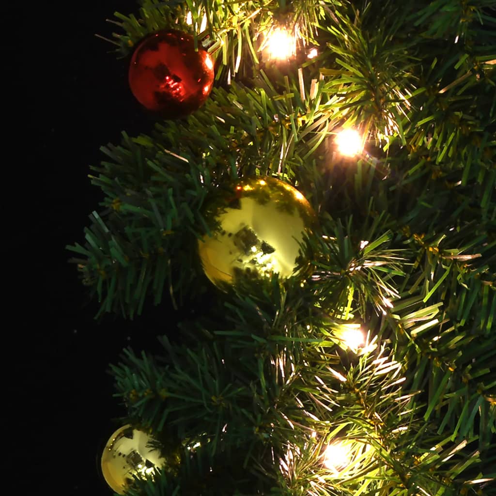 vidaXL Ghirlanda di Natale Decorata con Palline e Luci a LED 5 m