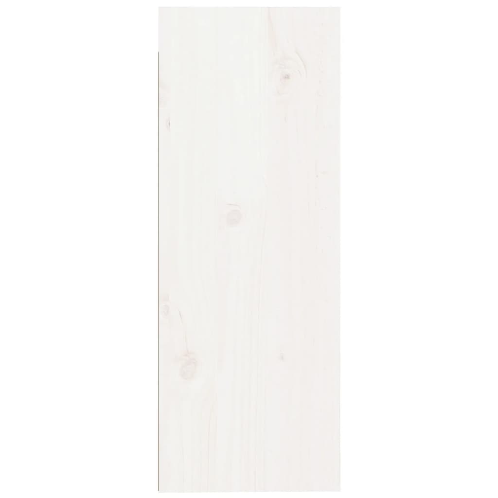 vidaXL Pensile Bianco 30x30x80 cm in Legno Massello di Pino