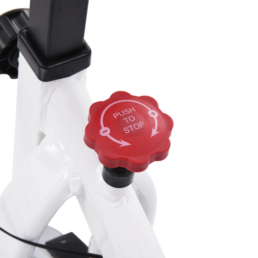 vidaXL Cyclette Ellittica con Sensori a Impulso Bianca e Rossa