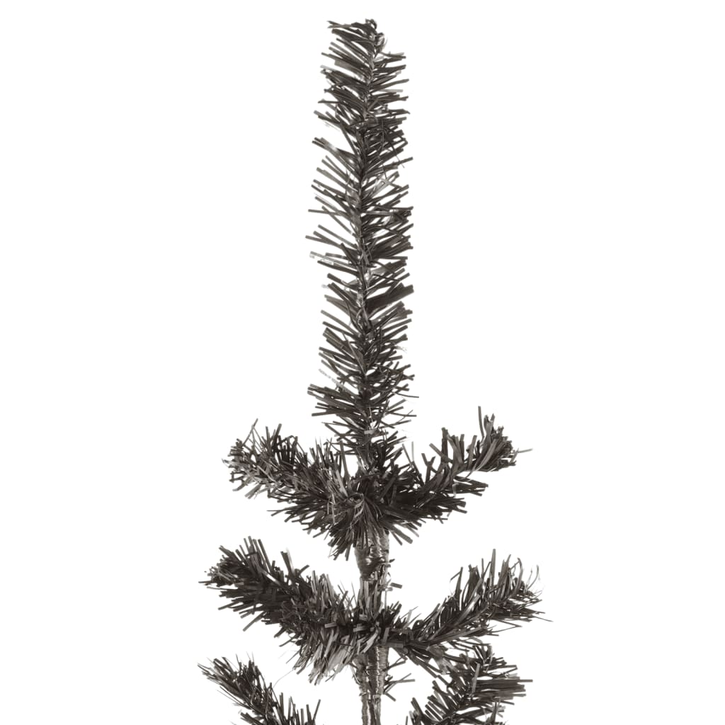 vidaXL Albero di Natale Sottile Nero 210 cm