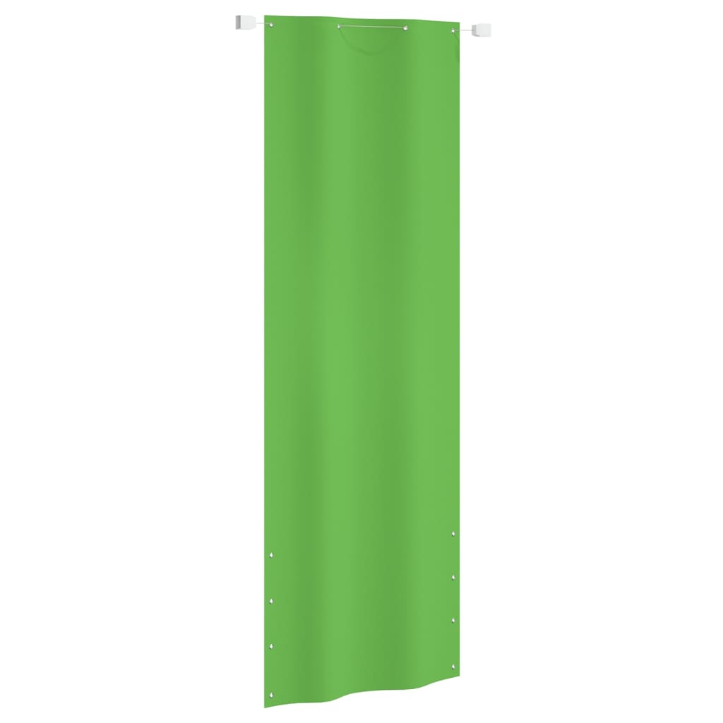 vidaXL Paravento per Balcone Verde Chiaro 80x240 cm in Tessuto Oxford