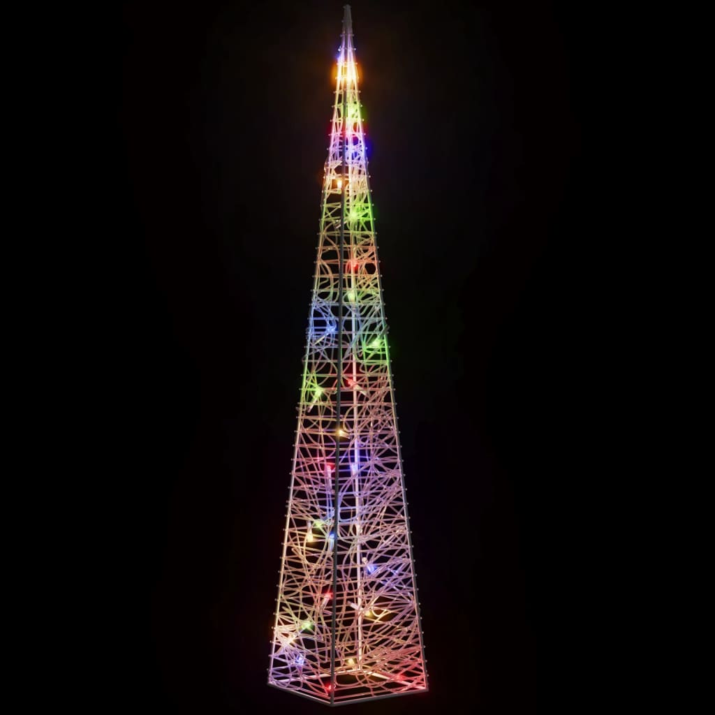 vidaXL Cono di Luce LED Decorativo Acrilico Multicolore 60 cm