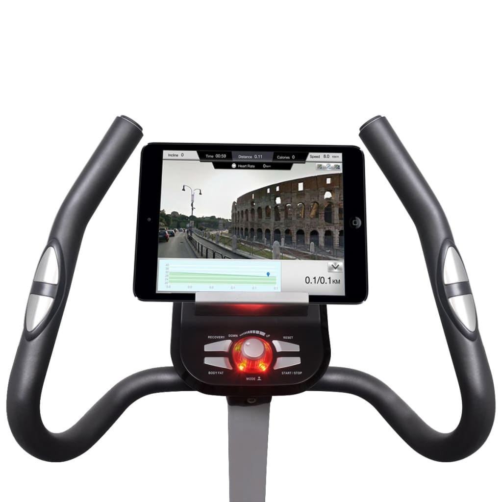 vidaXL Cyclette Programmabile con Massa Rotante 10 kg Smartphone App