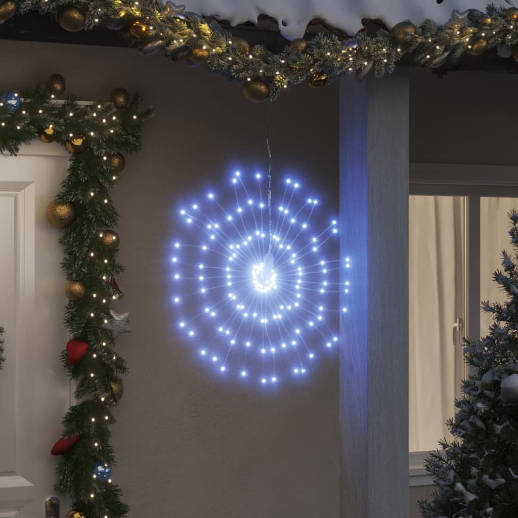 vidaXL Illuminazioni di Natale Galassia 140 LED 8pz Bianco Freddo 17cm
