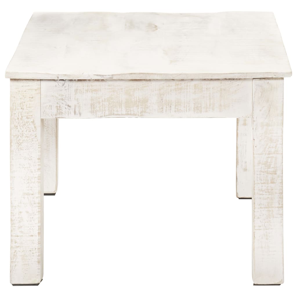 vidaXL Tavolino da Salotto Bianco 110x60x45 cm in Massello di Mango