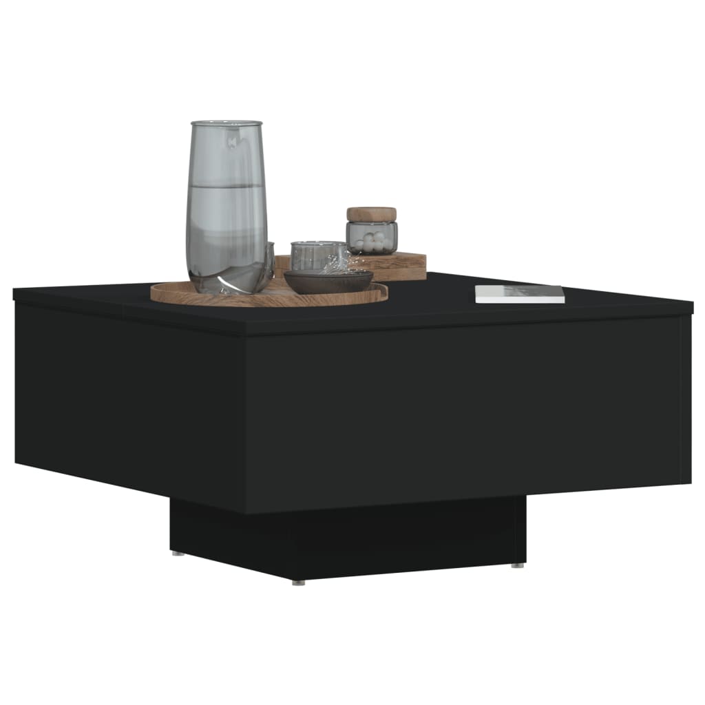 vidaXL Tavolino da Salotto Nero 60x60x31,5 cm in Legno Multistrato