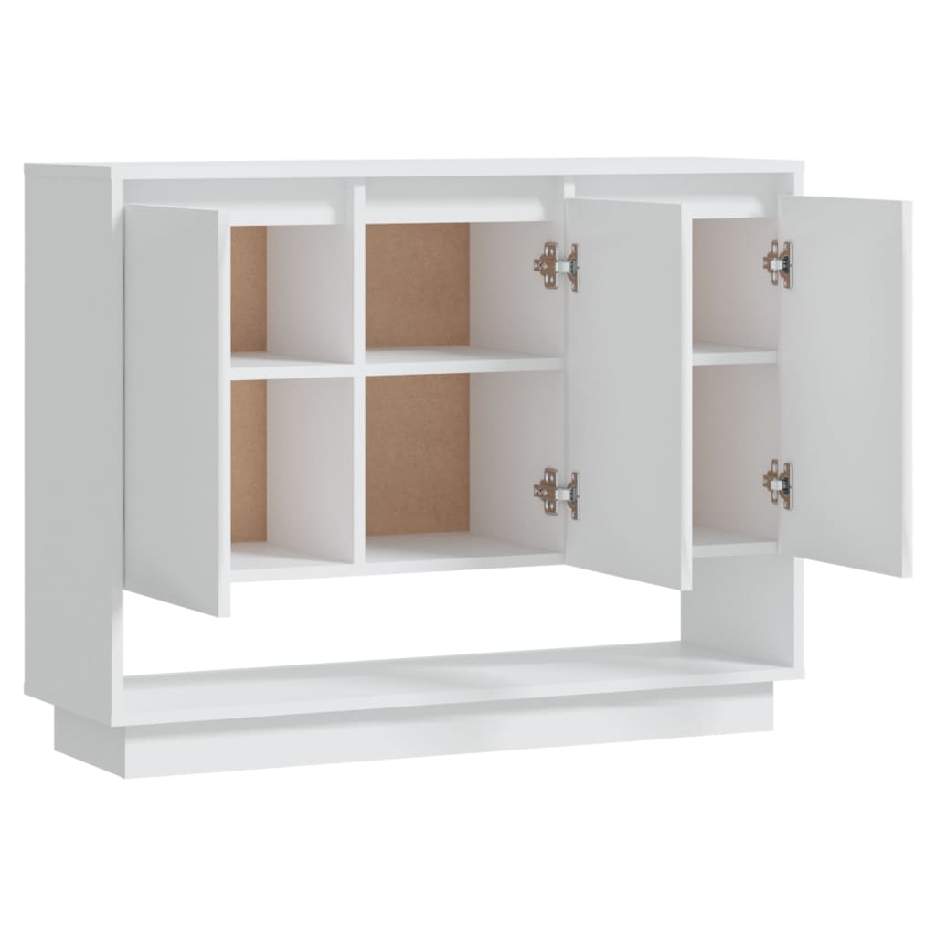 Credenza con luci LED bianche 80x35x75 cm Cassettiere