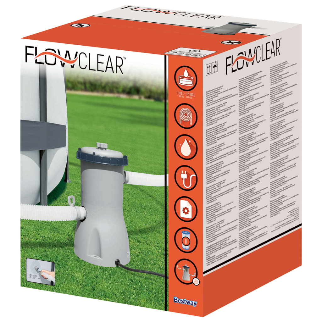Bestway Pompa Filtro per Piscina Flowclear da 3028 L/h