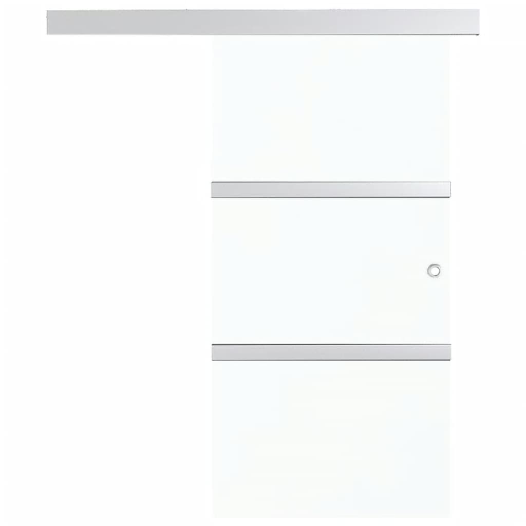 vidaXL Porta Scorrevole Fermi Vetro ESG e Alluminio Argento 76x205 cm