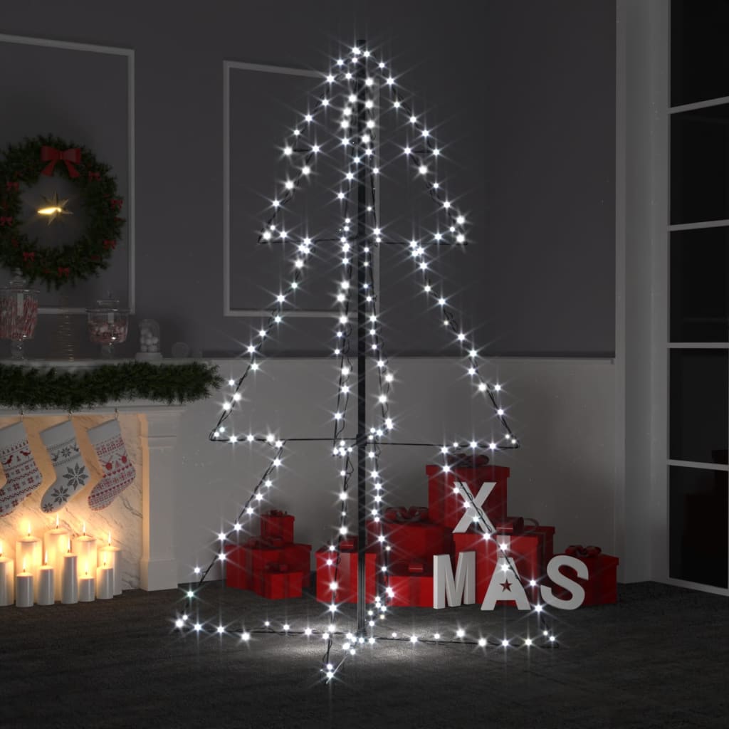 vidaXL Albero di Natale a Cono 200 LED per Interni Esterni 98x150 cm