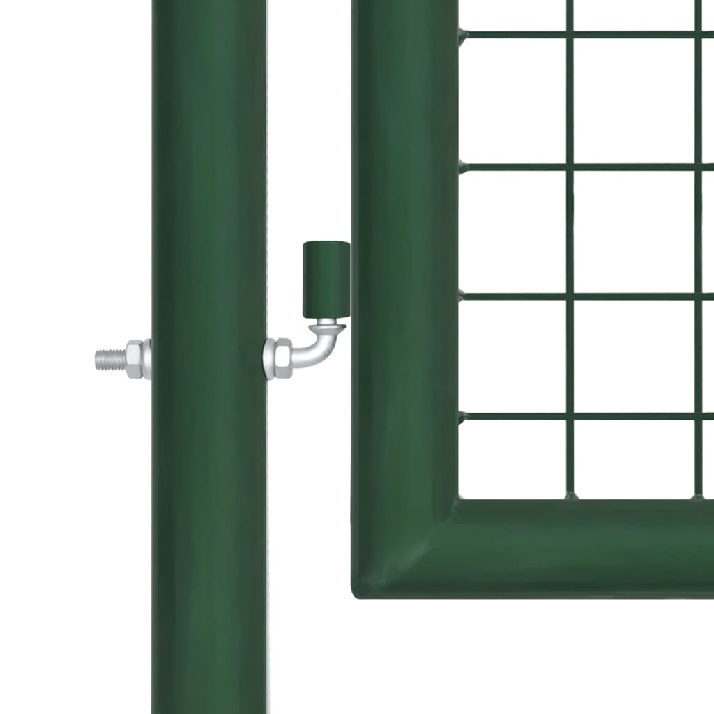 vidaXL Cancello da Giardino a Rete in Acciaio 400x75 cm Verde