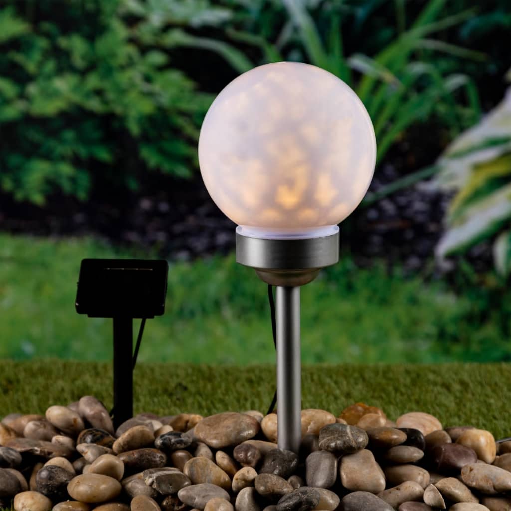 HI Lampada a Sfera Solare a LED da Giardino Rotante 20 cm