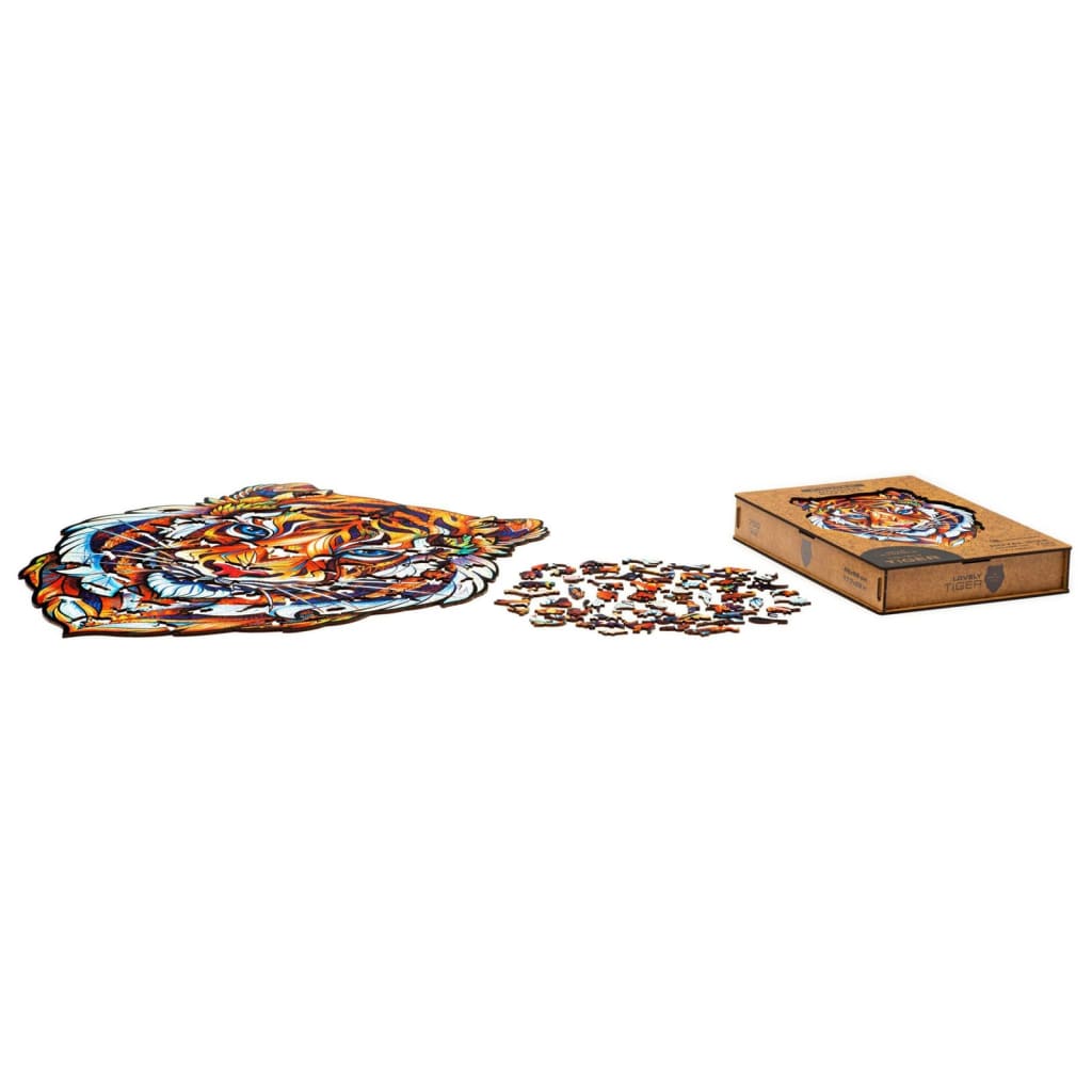 UNIDRAGON Puzzle in Legno 700 pz Lovely Tiger Royal Size 45x56 cm