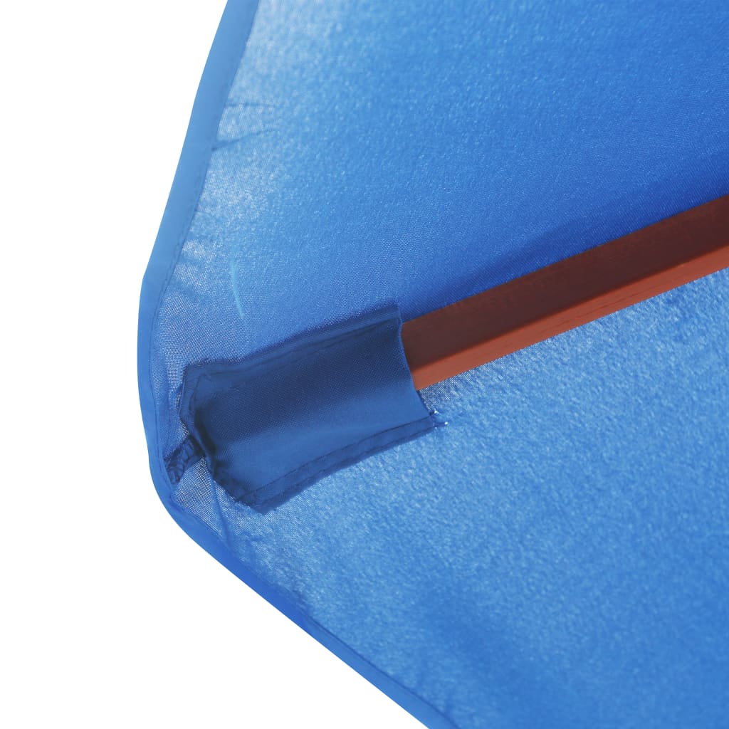 vidaXL Ombrellone da Esterni con Palo in Legno 350 cm Blu
