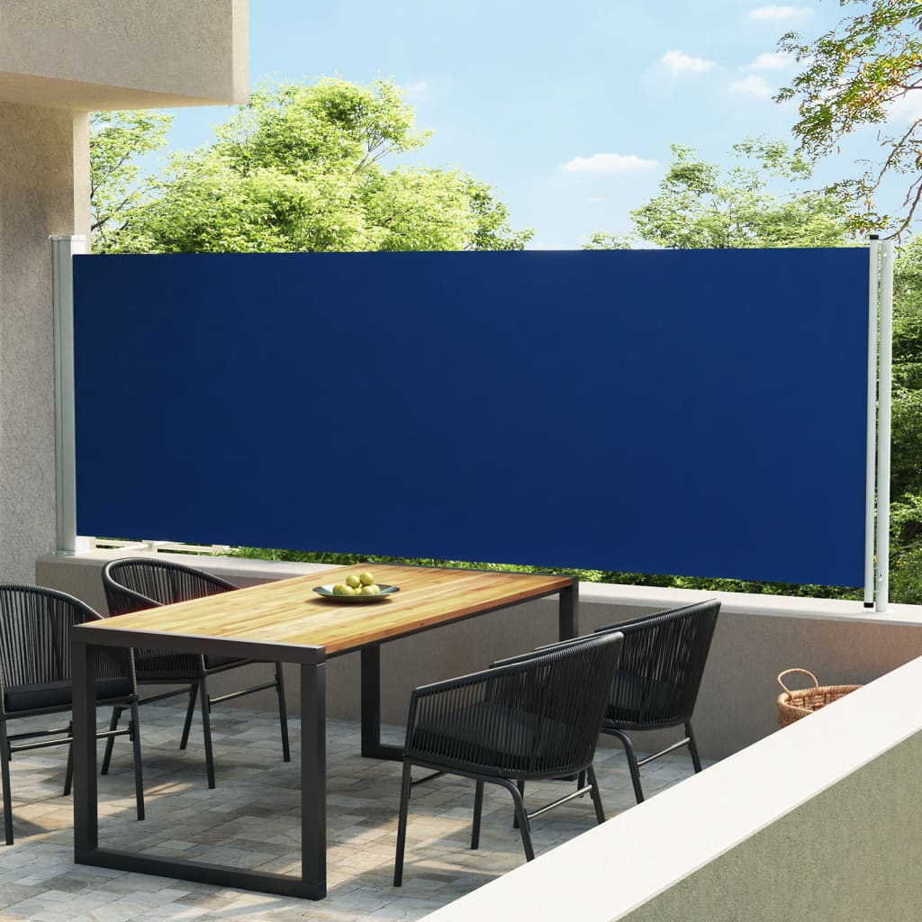 vidaXL Tenda Laterale Retrattile per Patio 600x160 cm Blu