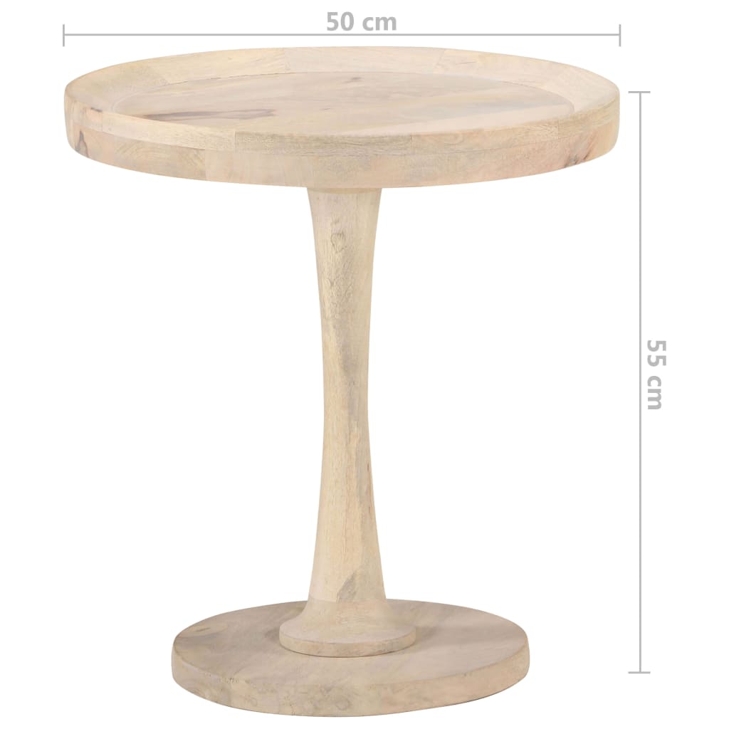 vidaXL Tavolino di Servizio Ø50x55 cm in Legno Massello di Mango