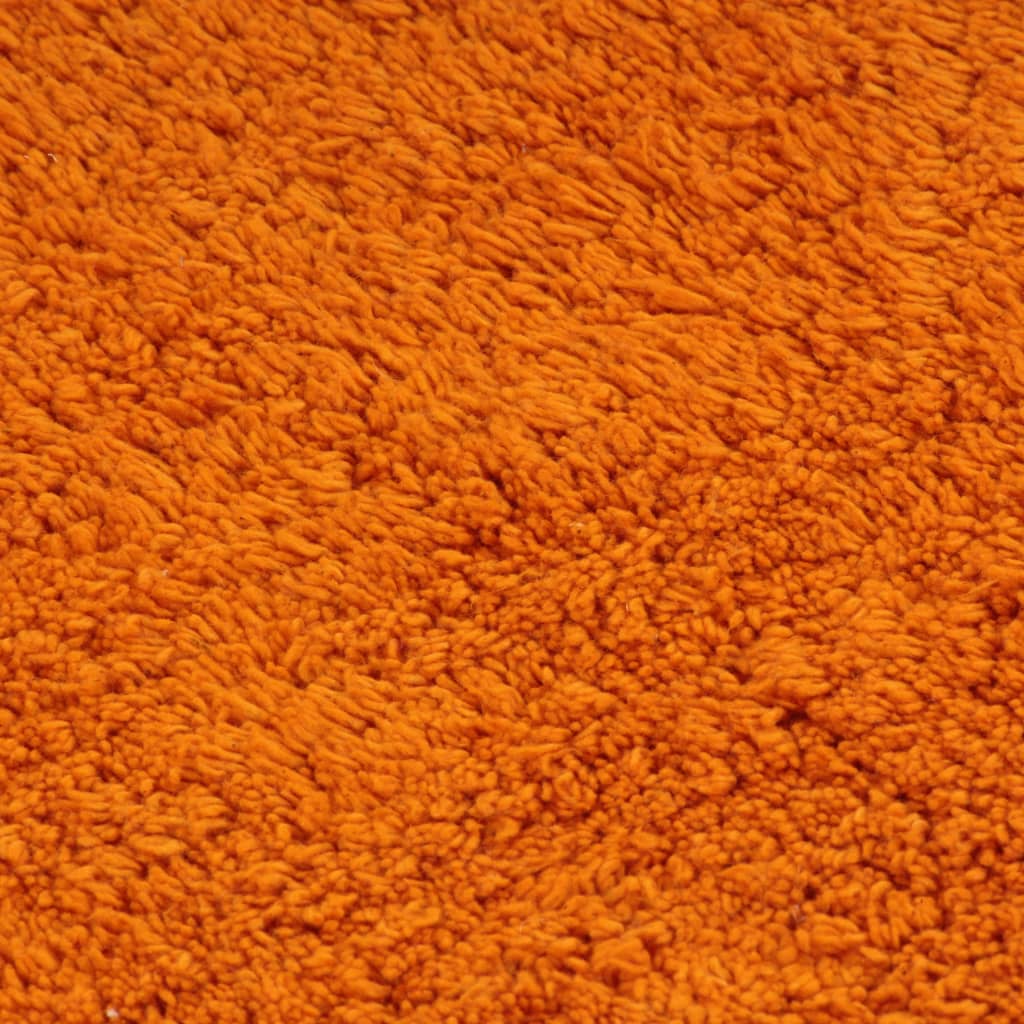 vidaXL Set Tappetini per Bagno 2 pz in Tessuto Arancione