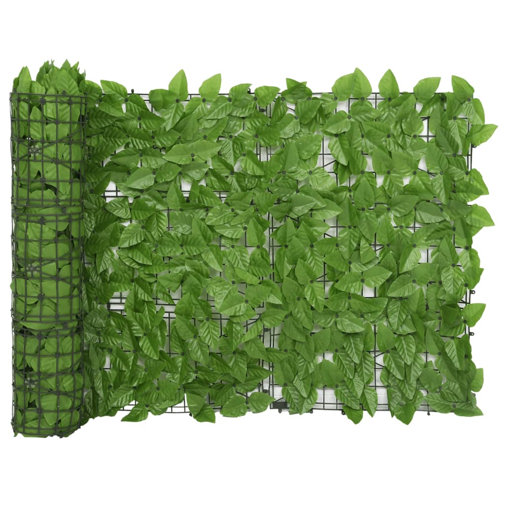 vidaXL Schermo Privacy da Balcone con Foglie Verde 600x75 cm