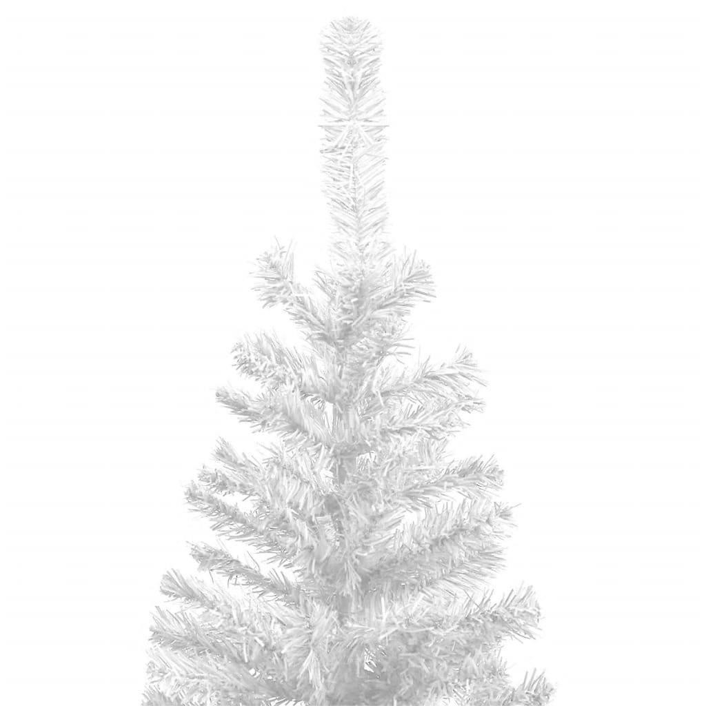 vidaXL Set Albero Natale Artificiale con LED e Palline L 240 cm Bianco