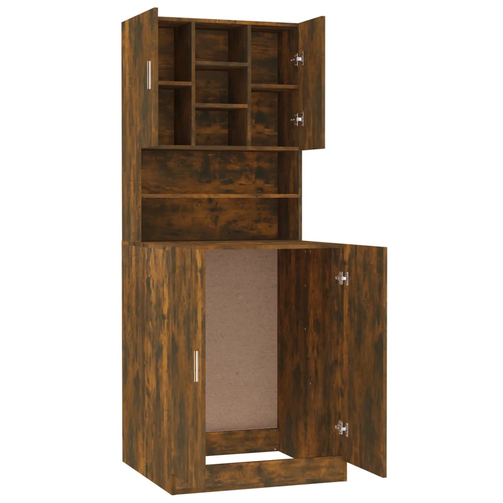 Mobile per Lavatrice Grigio Sonoma 64x24x190 cm