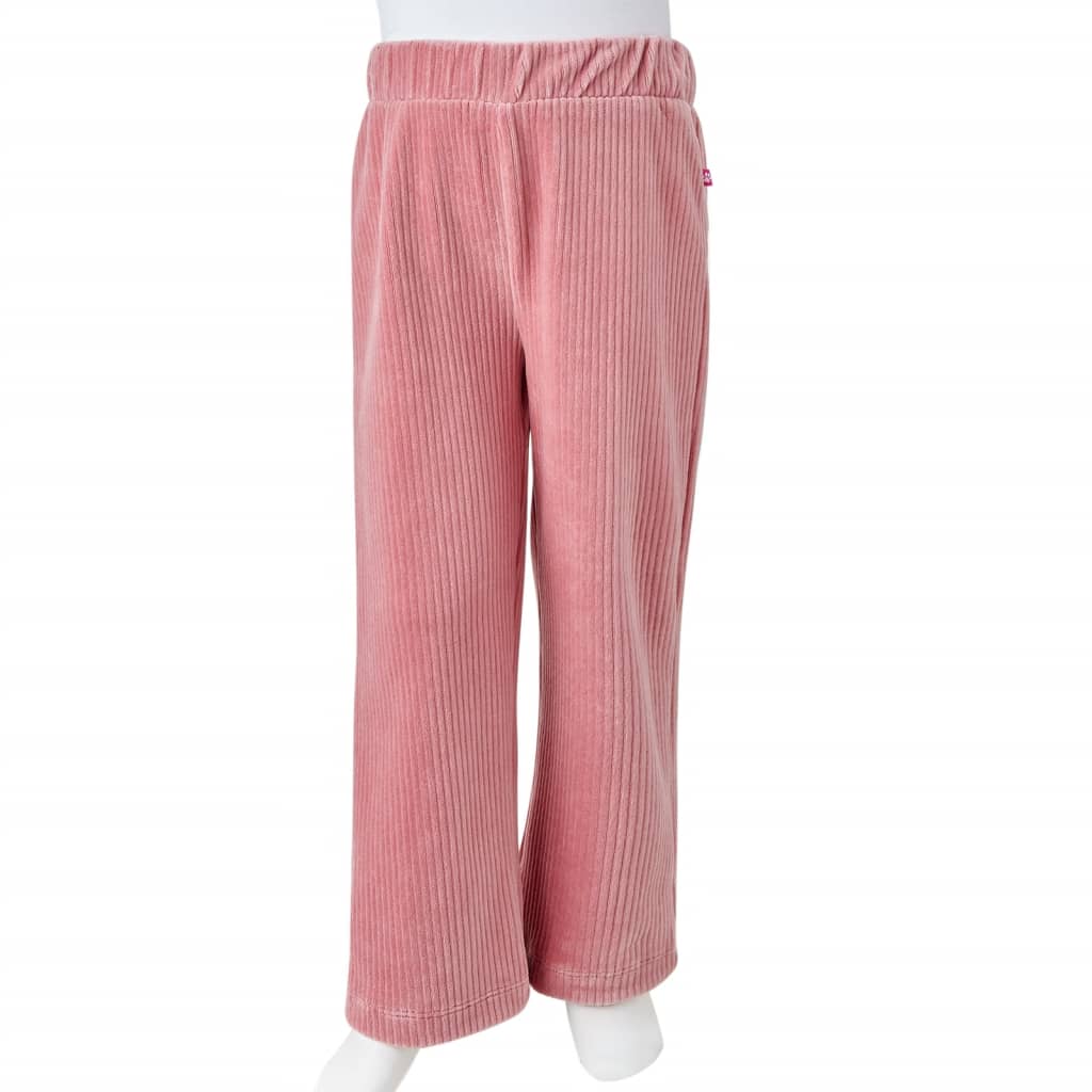 Pantaloni per Bambini in Velluto a Coste Rosa Chiaro 92