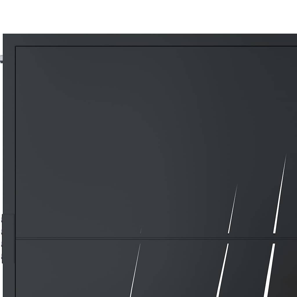 Cancello Da Giardino VidaXL Antracite 105x105cm - Design In Acciaio Con Serratura Per Esterni - Foto 10