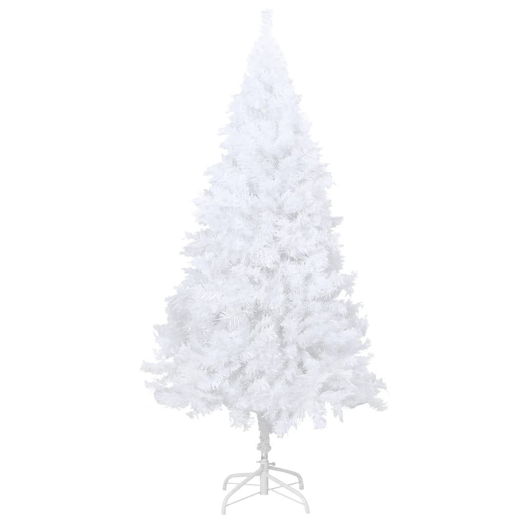 vidaXL Albero di Natale Preilluminato con Rami Spessi Bianco 240 cm