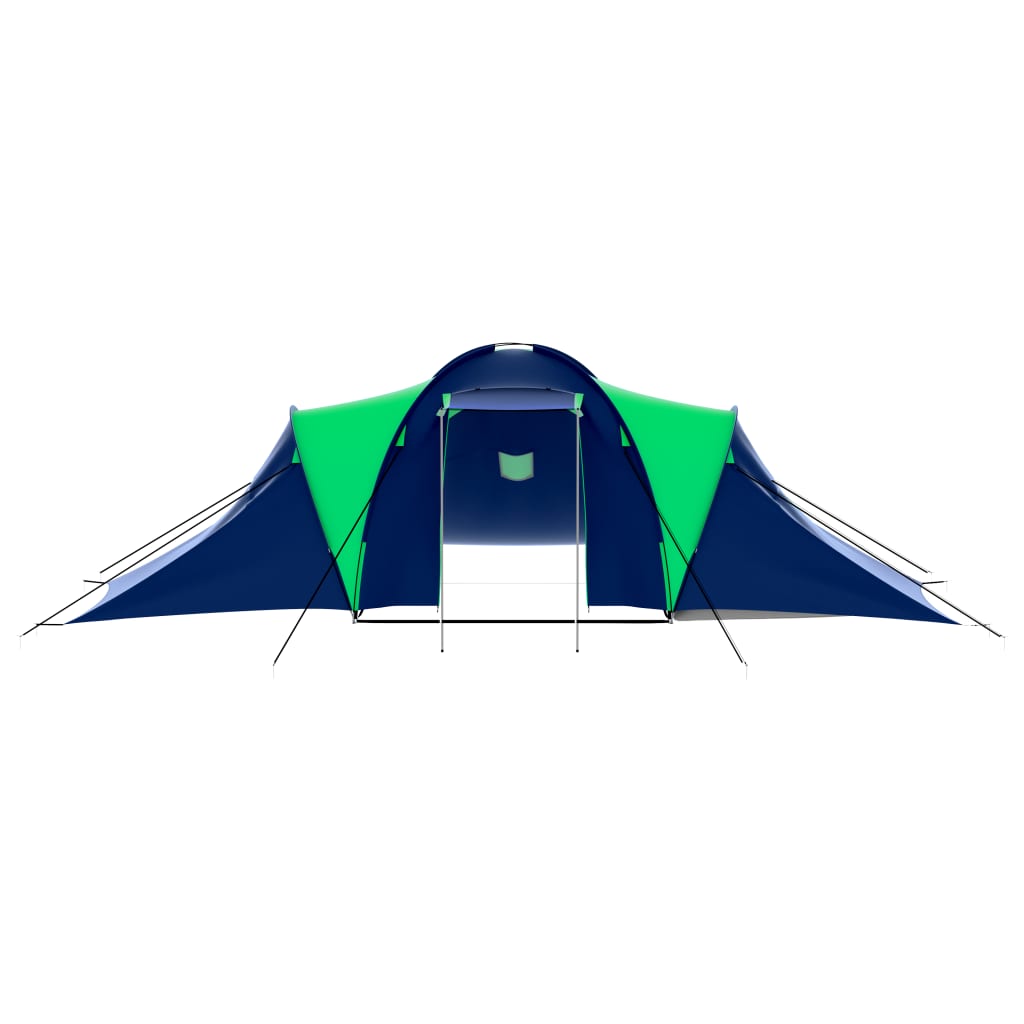 vidaXL Tenda da campeggio in poliestere per 9 persone blu e verde