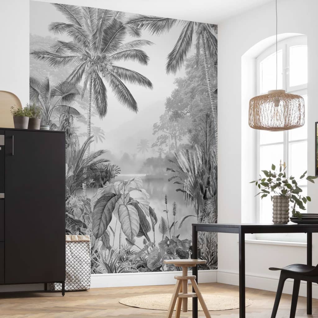 Komar Foto Murale Lac Tropical Black & White 200x270 cm