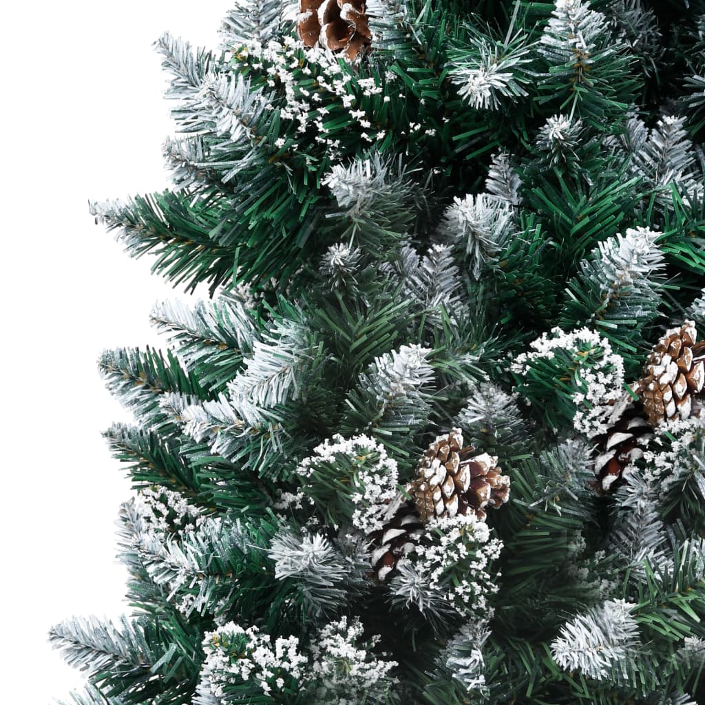 vidaXL Albero di Natale Artificiale con Pigne e Neve Bianca 180 cm
