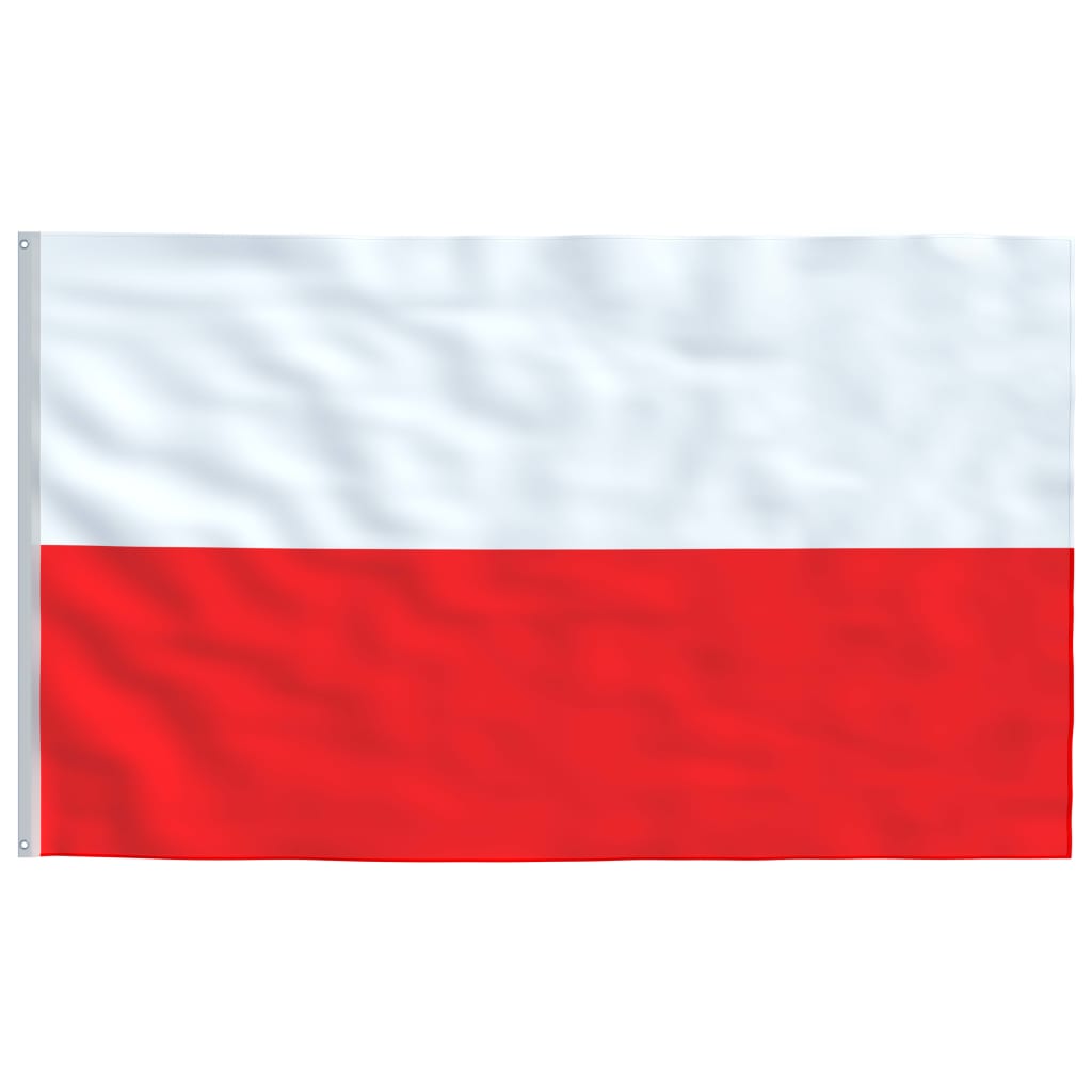 vidaXL Bandiera della Polonia con Pennone in Alluminio 6,2 m