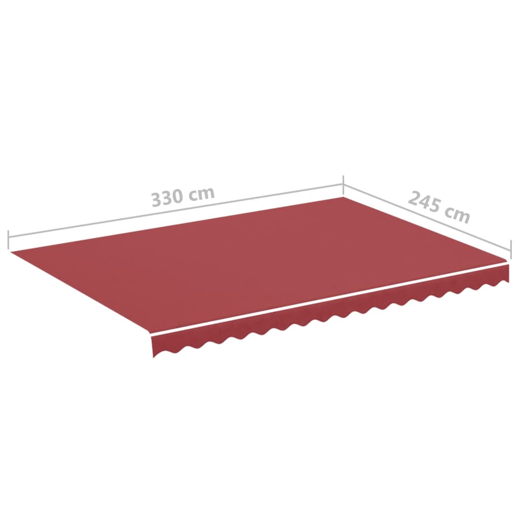 vidaXL Tessuto di Ricambio per Tenda da Sole Rosso Borgogna 3,5x2,5 m