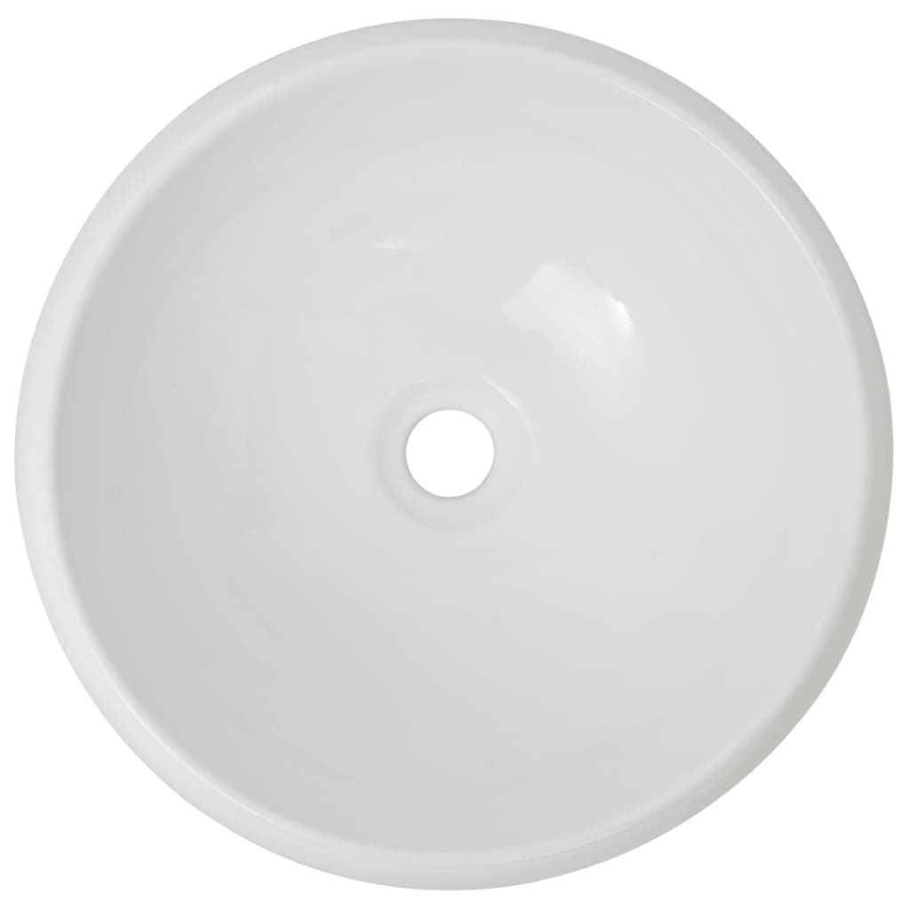 vidaXL Set Mobili da Bagno 2 pz Ceramica Bianco