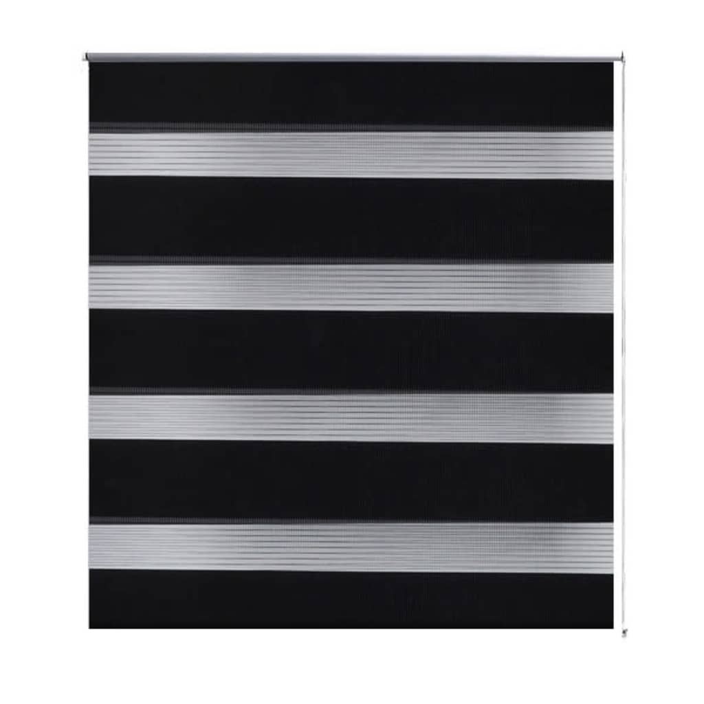 Tenda a rullo oscurante zebra 120x175 cm nera